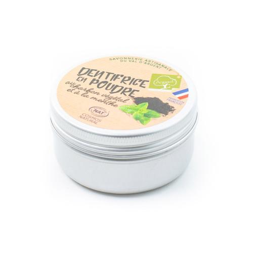Dentifrice en poudre au charbon végétal et à la menthe